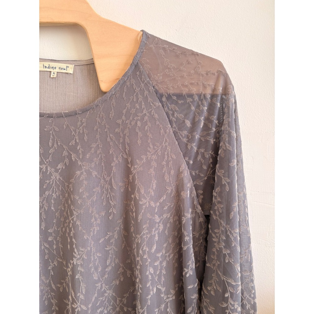 Indigo Soul Grey & Beige Layered Top - XL - Picture 4 of 8